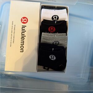 lululemon athletica  Black, White, and Gray Athletic Socks